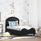  Okvir kreveta za malu djecu s naslonom Crna 70 x 140 cm Baršun | shoptok.hr