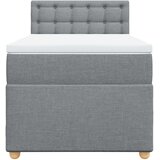  Box spring krevet s madracem svjetlosivi 90x190 cm od tkanine | shoptok.hr