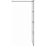 Pregrada za tuširanje s prozirnim staklom ESG 90 x 195 cm crna | Shoptok.si