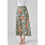 Dewberry 16652 Womens Midi Woven Skirt-NEFTİ | Shoptok.si