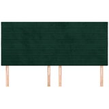  Uzglavlje tamnozeleno 160x5x118/128 cm baršunasto | shoptok.hr