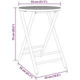  Sklopivi vrtni stol Ø55 x 75 cm od bambusa | shoptok.hr