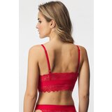 Hugo Boss Podložen Bralette modrček HUGO Triangle Lace Red | Shoptok.si