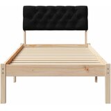  Okvir kreveta Smeđa i crna 75 x 190 cm Masivna borovina | shoptok.hr