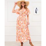 Resti Orange women's long dress with fashionable pattern - Clothing | Eponuda.ba