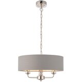  Endon 94377 - Luster na lancu HIGHCLERE 3xE14/40W/230V siv/sjajni hrom | Eponuda.com