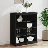 The Living Store Komoda z LED lučkami črna 81x37x100 cm - Komoda, (21836137) Cene