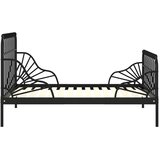  Produživi okvir za krevet crni metalni 80 x 130/200 cm | shoptok.hr