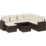  8-dijelni set vrtnih sofa s jastucima smeđi od poliratana | shoptok.hr
