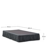 Kave Home Antracitno sivi tapecirani krevet 90x200 cm Jaira – | shoptok.hr