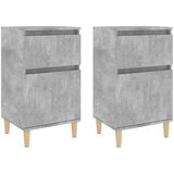  Noćni ormarići 2 kom siva boja betona 40x35x70 cm | shoptok.hr