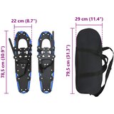 3 u 1 snježne krplje Plava i crna 78,5 x 22 cm Aluminij i HDPE | shoptok.hr