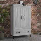 vidaXL Visoka omarica siva sonoma 70x31x115 cm inženirski les Cene