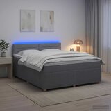  Boxspring krevet s madracem Svjetlosiva 140 x 200 cm Tkanina | shoptok.hr
