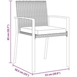 Komplet za jedilnico v vrtu 9 pcs Črna Prašno lakirano jeklo, (5000311547) | Shoptok.si