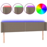  LED uzglavlje smeđesivo 183x16x78/88 cm od tkanine | shoptok.hr