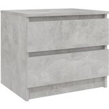 Maison Chic Nočna omarica - Nočna miza betonsko siva 50x39x43,5 cm iverna plošča, (21688775) Cene