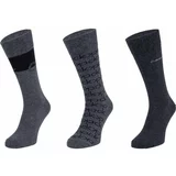 Calvin Klein 3PK MULTI LOGO DRESS CREW GIFTBOX DARWIN Muške čarape, tamno siva, veličina