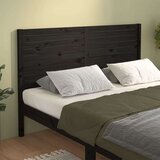  Uzglavlje za krevet crno 126 x 4 x 100 cm od masivne borovine Cijene