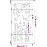 vidaXL Vrtna vrata 85 x 200 cm od čelika COR-TEN s uzorkom bambusa | shoptok.hr