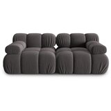 Micadoni Home temno siva žametna sedežna garnitura 188 cm bellis – | Shoptok.si