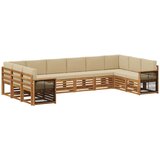 vidaXL Kotna sedežna garnitura z blazino 7 pcs Naravna, (5000283413) | Shoptok.si