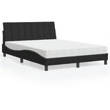 vidaXL Krevet s madracem crni 140x200 cm baršunasti Cijene