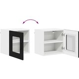 vidaXL Stenska kuhinjska omarica Črna 40 x 31 x 40 cm Konstruiran les | Shoptok.si