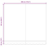 vidaXL Ručna uvlačiva tenda s LED bijela 300x250 cm, Tenda zamjenski materijal za okvir 3x2.5 m bijela | shoptok.hr