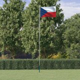 vidaXL Zastava Češke in drog 6,23 m aluminij | Shoptok.si