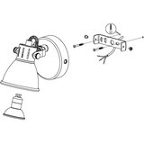 Eglo Seras 2 spot/1, led, gu10, 1x3,3w, 240lm, crna/čelik | Eponuda.com