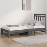  Izvlečna dnevna postelja siva 2x(90x200) cm trdna borovina, (20725730) Cene