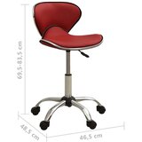 vidaXL Salonski stolac od umjetne kože crvena boja vina | shoptok.hr
