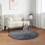  Tepih od umjetne ovčje kože TAFALLA Antracit Ø 100 cm Poliester | shoptok.hr