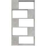 vidaXL ormarić za knjige / pregrada boja betona 80x24x155 cm iverica | shoptok.hr