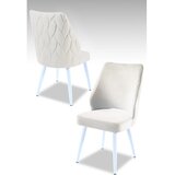Hanah home set puf fotelja, 48x90x43 cm, 2 dijela, bijela | Eponuda.ba