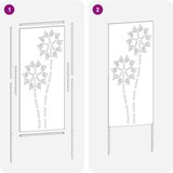 vidaXL Dekorativna ploča za vrt Srebrna 50 x 140 cm | shoptok.hr