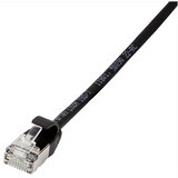 Logilink CQ9013S RJ45 omrežni kabel CAT6a U/FTP 0.3 m črna izjemno tanek, ognjevaren, prilagodljiv, zaščita iz folije, brez halogena, z zaščitnim zapo, (20416838) | Shoptok.si