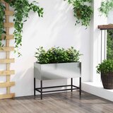  Povišeni Vrtni Planter Srebrno 60 x 26 x 45 cm Cinkani čelik | shoptok.hr