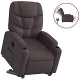 Maison Chic Električni naslanjač - Relax naslanjač s funkcijo vstajanja temno rjavo blago, (22061095) Cene