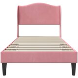  Krevetna konstrukcija s uzglavljem Ružičasta 90 x 190 cm Baršun | shoptok.hr