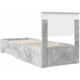  Krevetna konstrukcija Betonski sivi i srebrna 70 x 190 cm | Eponuda.com