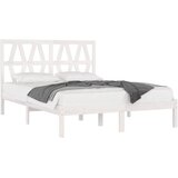  Okvir za krevet od masivne borovine bijeli 120 x 200 cm | shoptok.hr