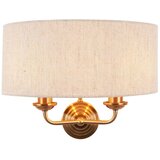  Endon 110726 - Zidna svetiljka HIGHCLERE 2xE14/40W/230V bež/mesing | Eponuda.com