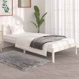 vidaXL posteljni okvir iz borovine 90x190 cm bel 3FT Cene