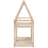 Krevet na kat s krovom 80 x 200 cm od masivne borovine | shoptok.hr
