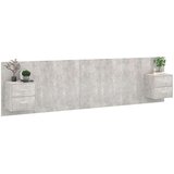  Posteljno vzglavje z omaricami betonsko siv konstruiran les, (20794027) | Shoptok.si