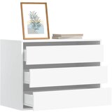  Kutna komoda s ladicama bijela 80x41x58cm od konstruiranog drva | shoptok.hr