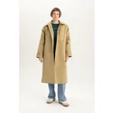 Defacto Relax Fit Hooded Trench Coat