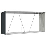  Vrtna ostava za drva pocinčani čelik 330 x 84 x 152 cm antracit | Eponuda.com